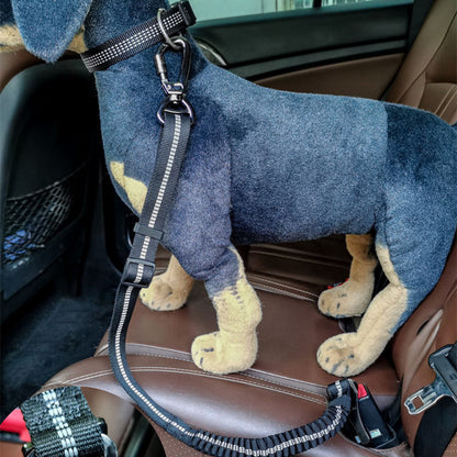 ChesTroyPets™ – Cinturón de Seguridad Retráctil Reflectante para Mascotas