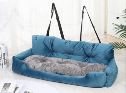 ChesTroyPets™ – Transportadora y Funda de Asiento para Auto para Perros de Algodón Grueso Mejorada