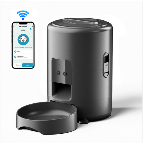 ChesTroyPets Intelligenter WiFi-Futterautomat 2L Automatischer Spender