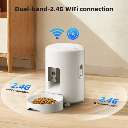 ChesTroyPets Intelligenter WiFi-Futterautomat 2L Automatischer Spender