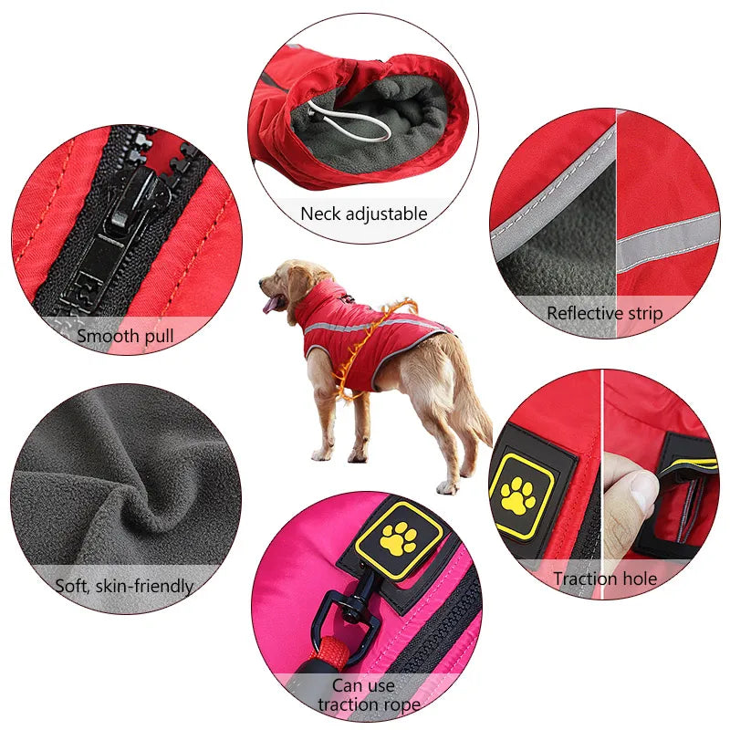 ChesTroyPets™ Chaqueta Térmica Reversible para Perros