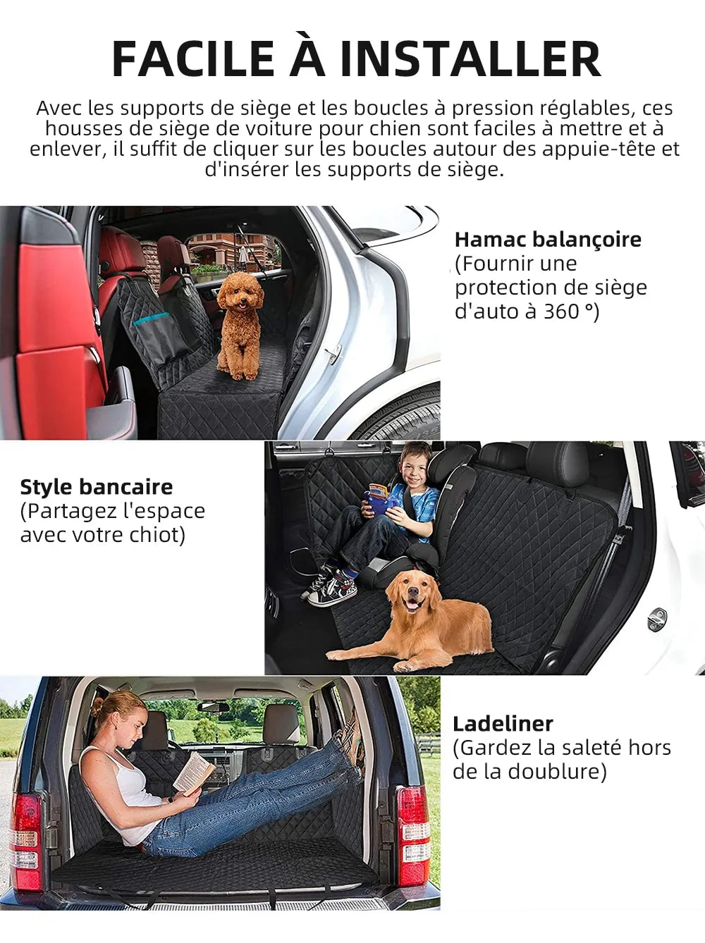 ChesTroyPets™ Funda Tipo Hamaca para Coche de Mascotas
