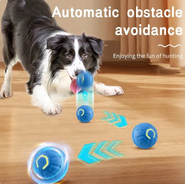 ChesTroyPets™ Pelota Saltarina Interactiva – Juguete Recargable USB para Mascotas