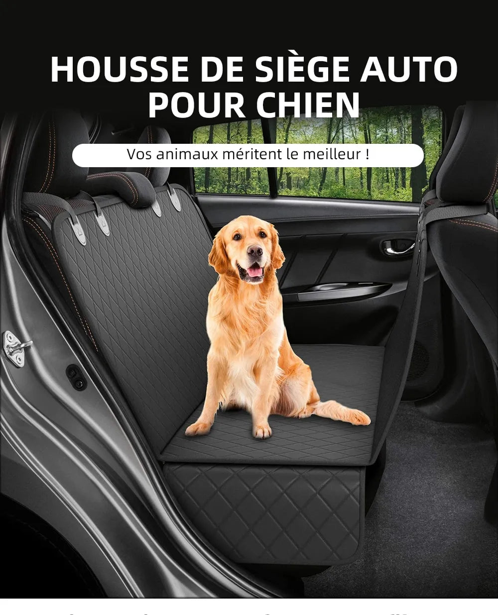 ChesTroyPets™ Funda Tipo Hamaca para Coche de Mascotas