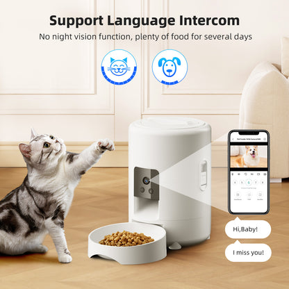 ChesTroyPets Intelligenter WiFi-Futterautomat 2L Automatischer Spender
