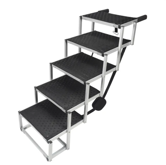ChesTroyPets™ – Rampa Portátil de Escalera para Perros de Aluminio